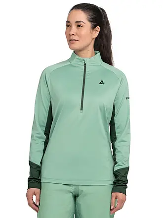 SCHÖFFEL | Camiseta interior con cremallera para mujer Style Safoon | hellgrün